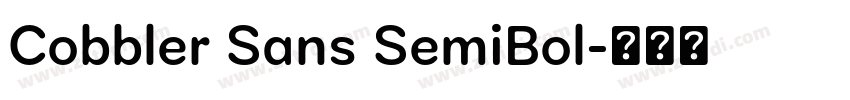 Cobbler Sans SemiBol字体转换